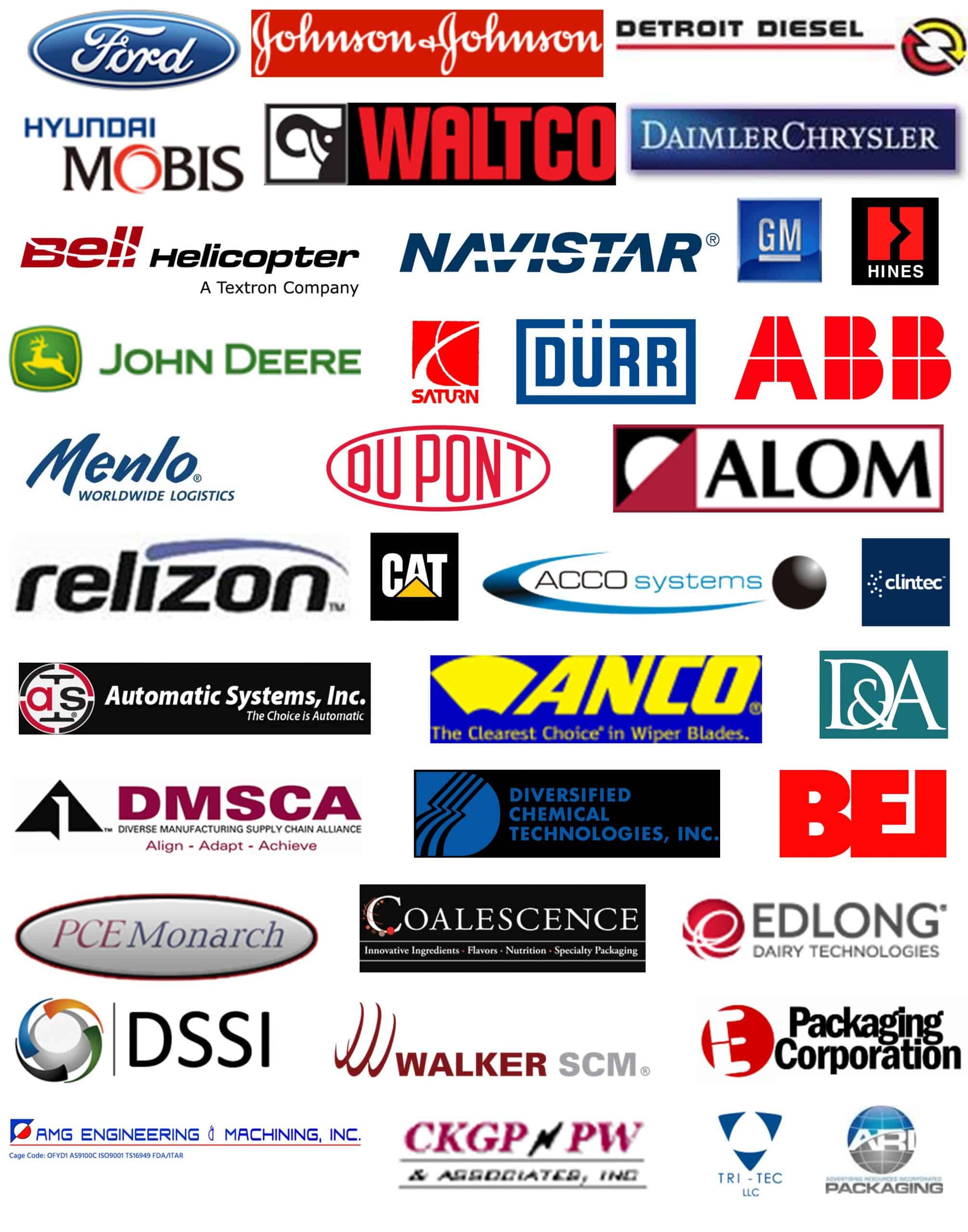 History of Success Logos Pic, serving a variety of industries, including automotive, outdoor power products, bicycle, industrial machinery and heavy equipment, helicopter, consumer goods, distribution/logistics, and general manufacturing/industrial products