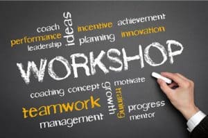 Corporate Education Blackboard Picture; hands-on workshops, Industrial Engineering Workshop, Lean Manufacturing Seminars and Workshops, SCM Workshop