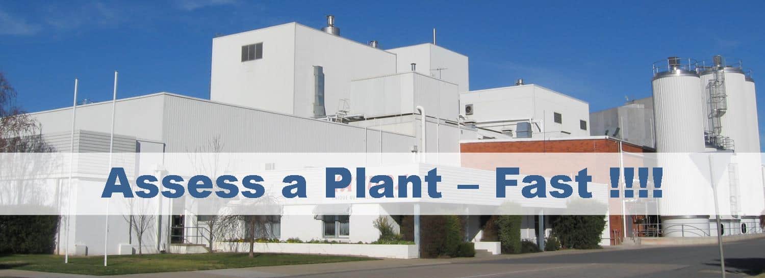 Assess a Plant - FAST!!! Factory Image; Lean Assessment, Lean Audit, Lean Manufacturing Assessment, Lean Manufacturing Audit, Rapid Plant Assessment, Read A Plant Fast, Lean Maturity Assessment, Rapid Plant Assessment A Lean Transformation Tool